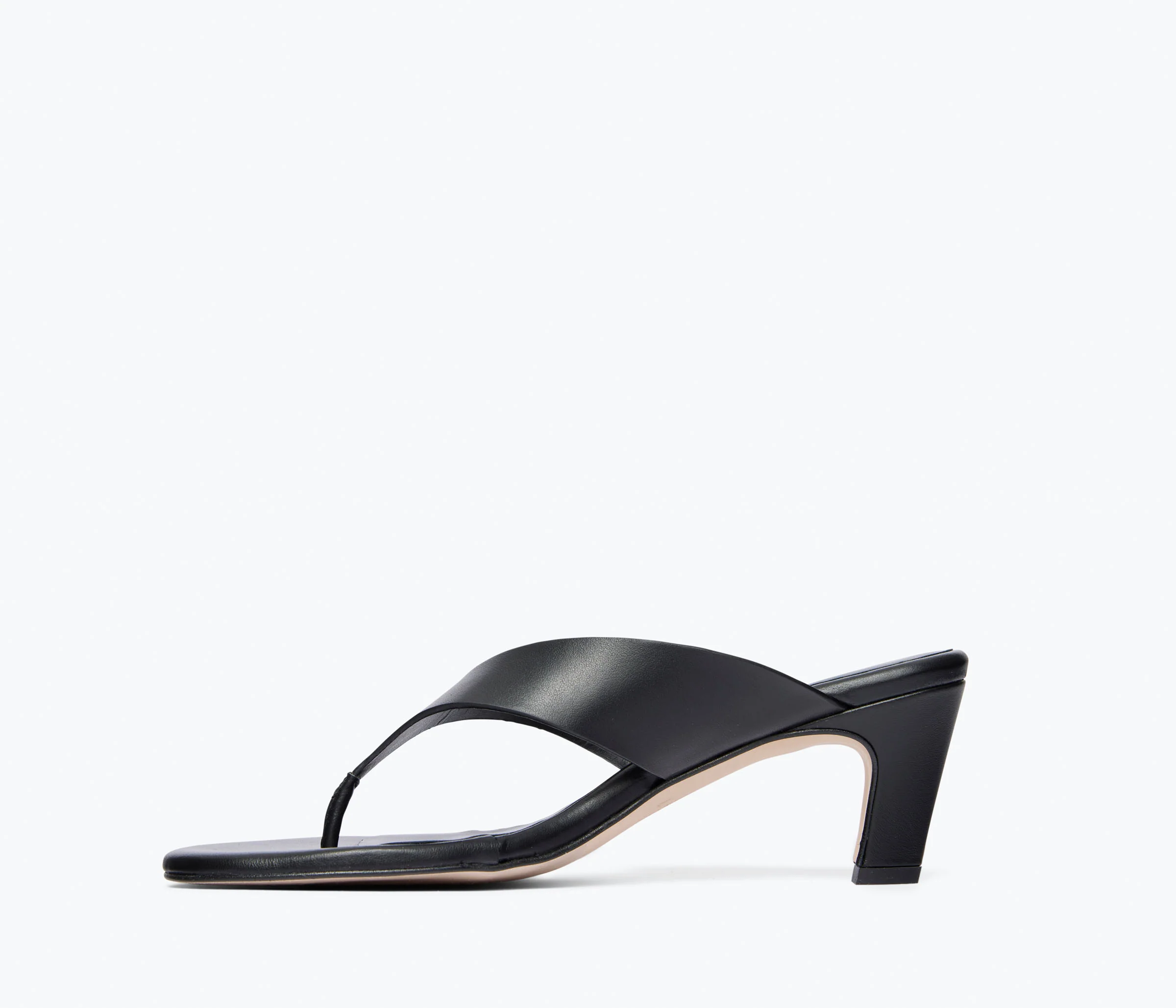 KAT HEELED  LEATHER THONG SANDAL - Image 6