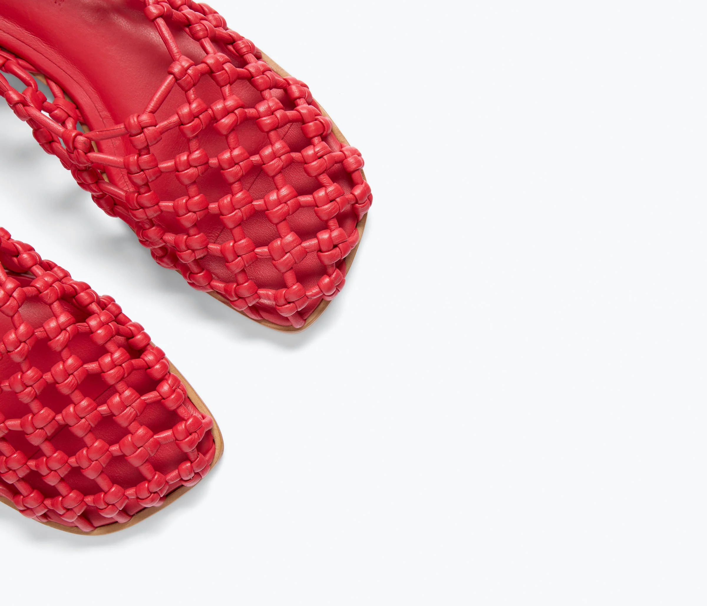 SALLY WOVEN LEATHER FLAT - Image 4