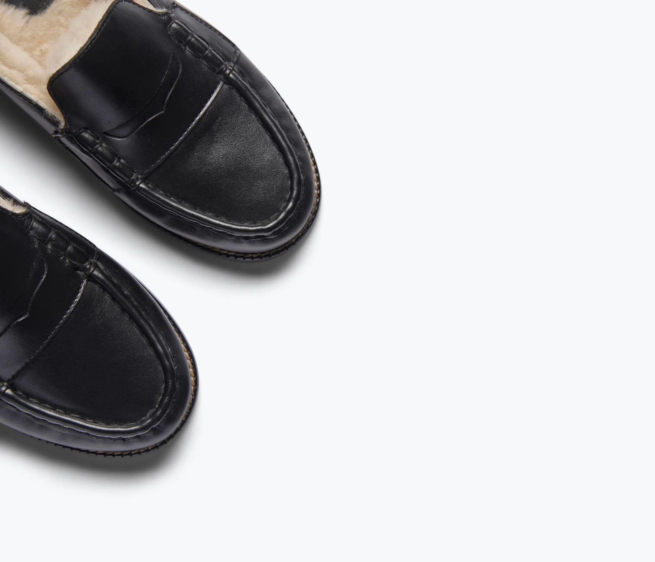 TEMI SHEARLING PENNY LOAFER MULE - Image 3
