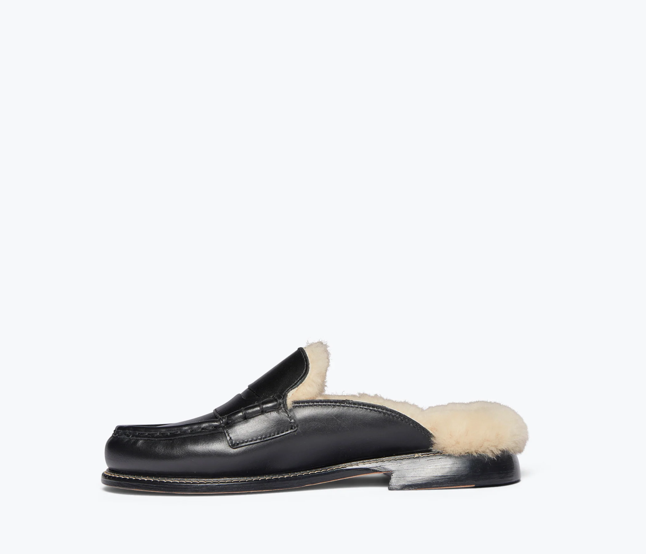 TEMI SHEARLING PENNY LOAFER MULE - Image 5