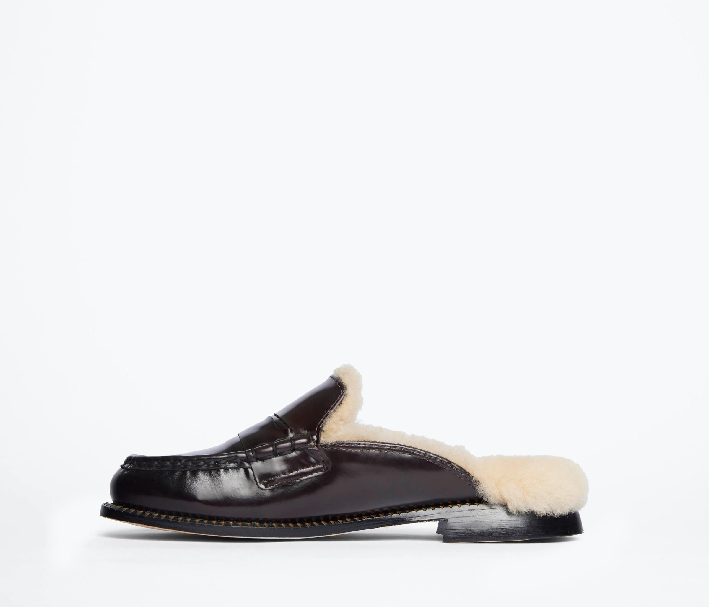 TEMI SHEARLING PENNY LOAFER MULE - Image 5