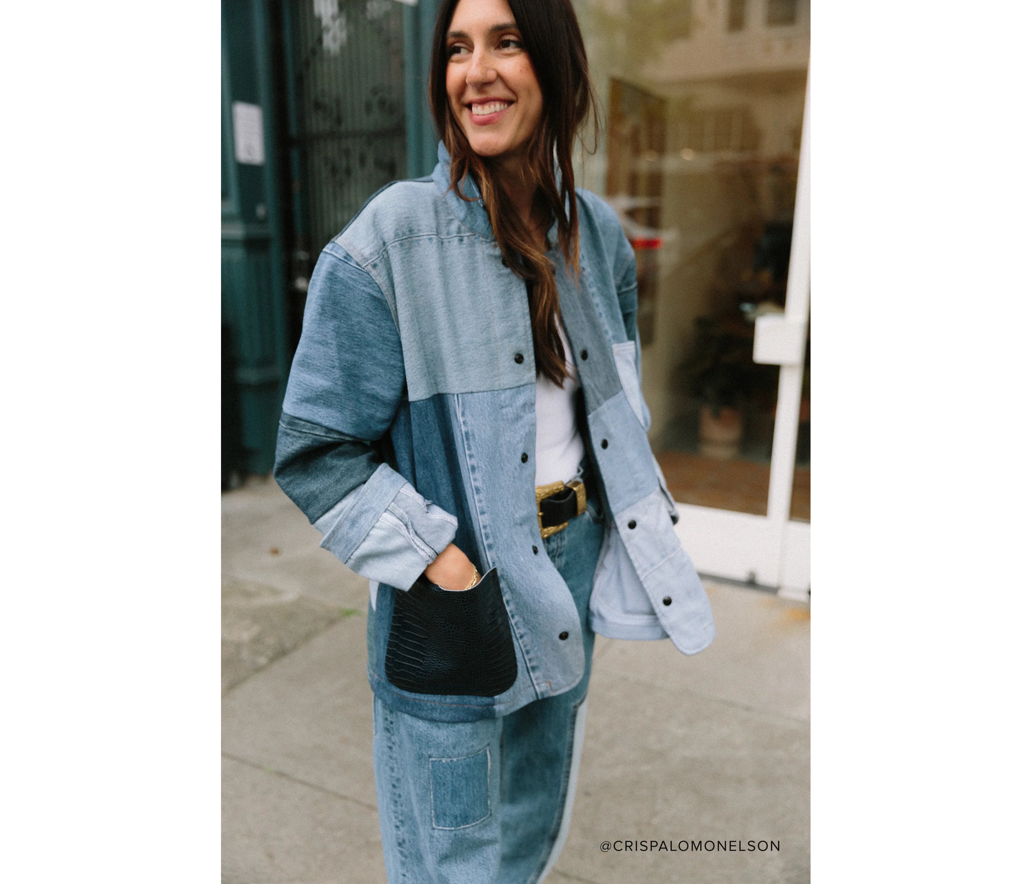 PATCHWORK DENIM CHORE COAT - Image 12