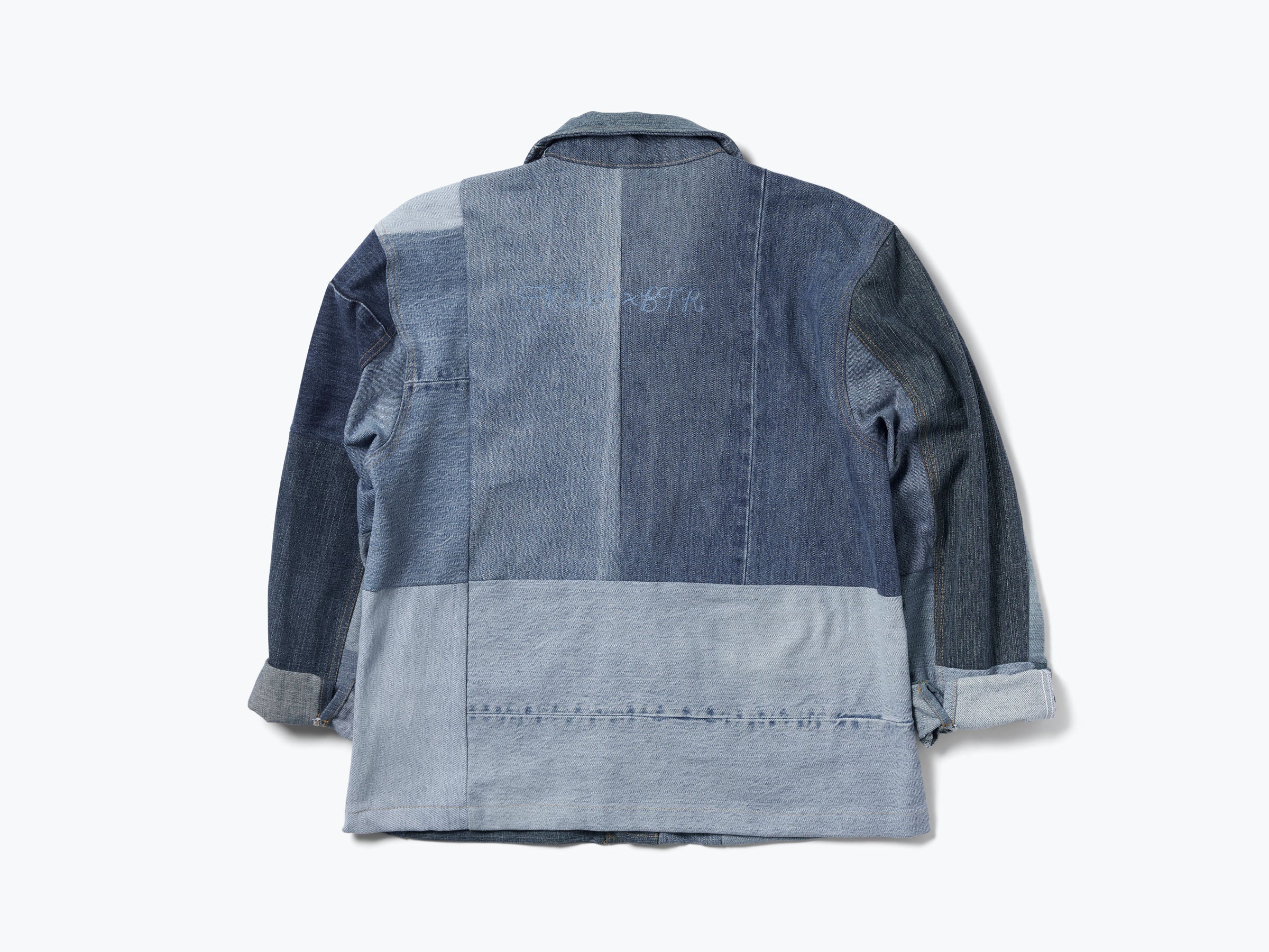 PATCHWORK DENIM CHORE COAT - Image 4