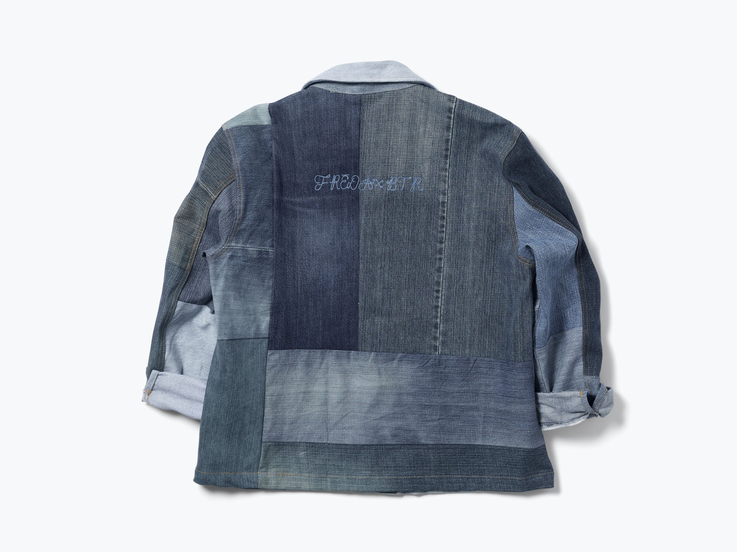 PATCHWORK DENIM CHORE COAT - Image 6