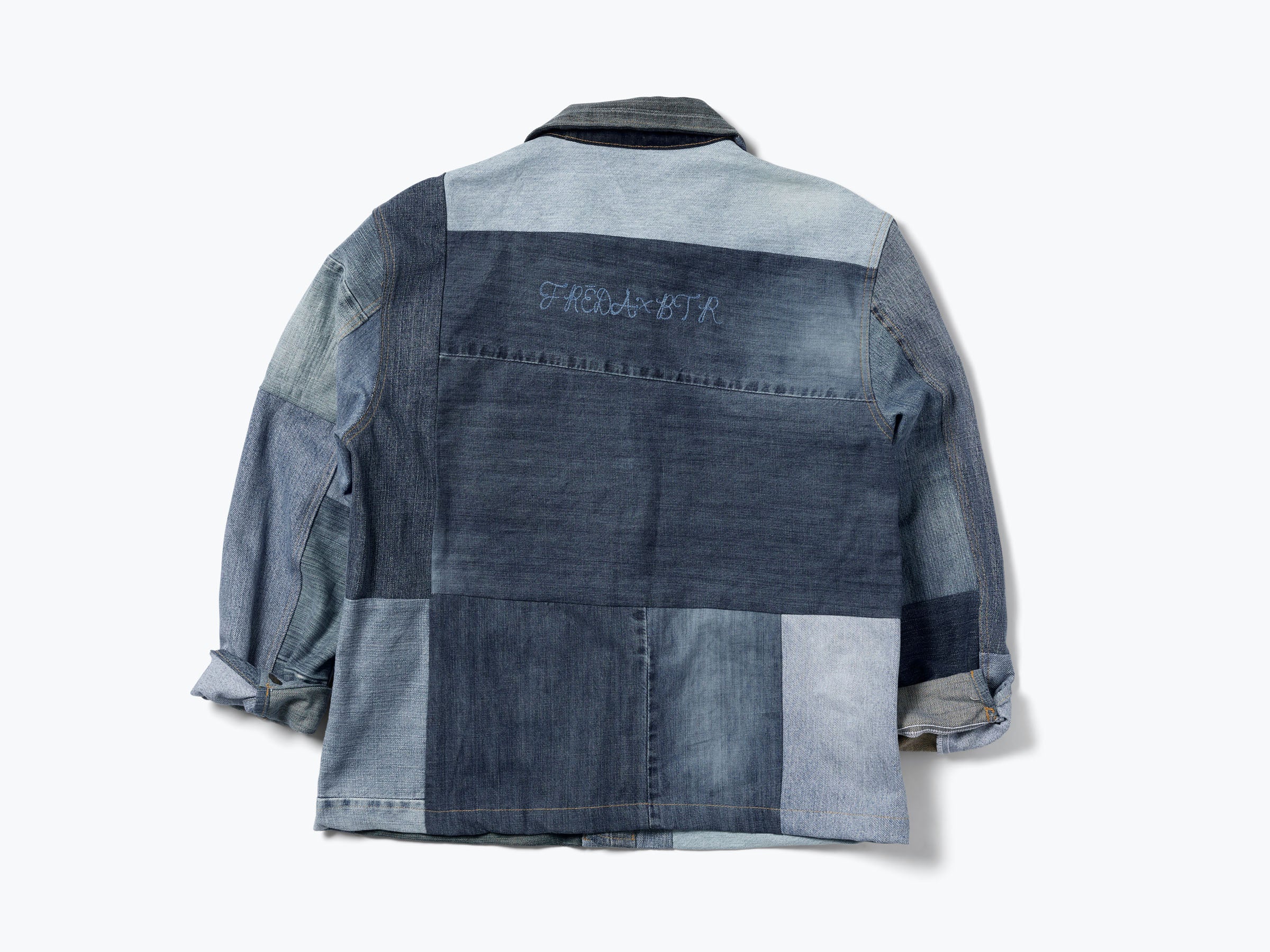 PATCHWORK DENIM CHORE COAT - Image 8